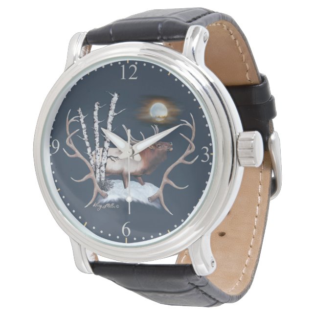 Bull Elk Watch Horloge (Gekanteld)