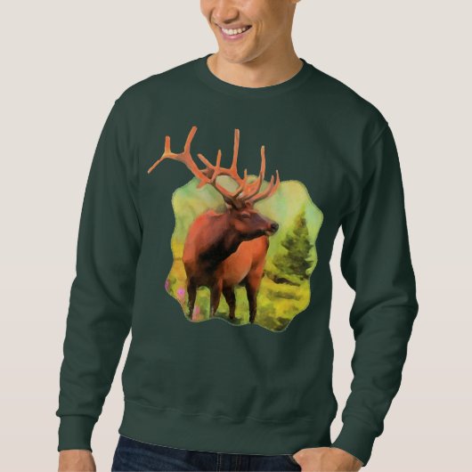 Bull Elk Wildlife Sweatshirt (Voorkant)