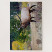 Bull en Aspen Trees | Nationaal park Rocky Mountai Legpuzzel (Verticaal)