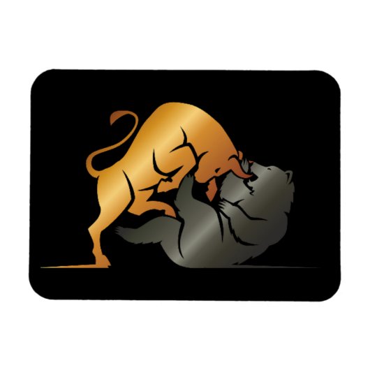 Bull en Beer Beurs Handel Custom Magneet (Horizontaal)