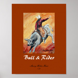 Bull- en ringerafdrukken - Gepersonaliseerd Poster