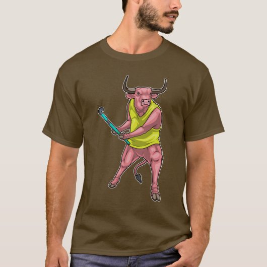 Bull Field hockeystick T-shirt (Voorkant)