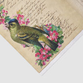 Bull Finch Ephemera Book Pages with Bee & Birds Tissuepapier (Detail)