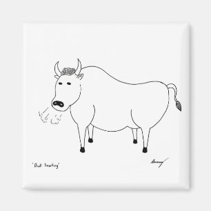 Bull Folk Art Magnet Magneet