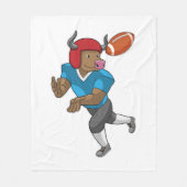 Bull Football Sports Fleece Deken (Voorkant)