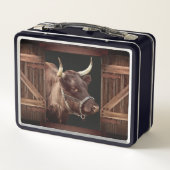 Bull in de Barn Metal Lunch Box (Achterkant)