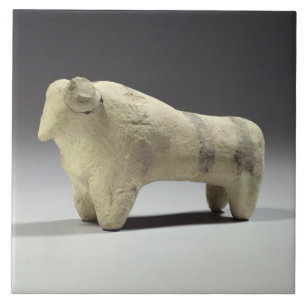 Bull in de stijl Ubaid, c.4000-3500 BC (terracott) Tegeltje