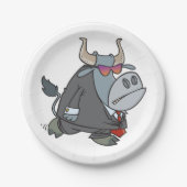 Bull in een Bord van het pak papier (Voorkant)