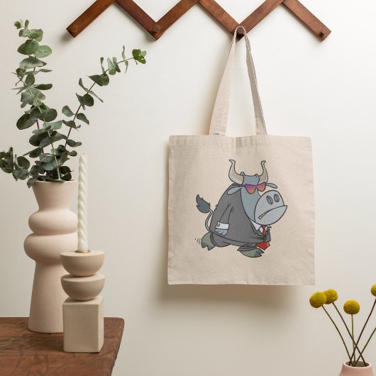 Bull in een Suit Canvas tas