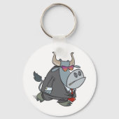 Bull in een Suit Sleutelhanger (Achterkant)