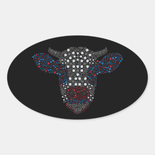 Bull inzake landbouwemissies ovale sticker