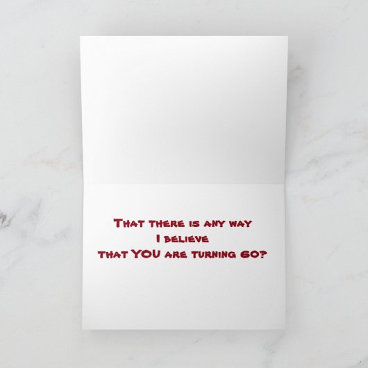 BULL IS SERIEUS EN ZEGT "HAPPY 60TH BIRTHDAY" KAART (Binnen)