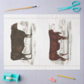 Bull Koe Ephemera Decoupage Boerderij Tissuepapier (Craft)