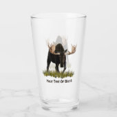 Bull-laden op oud papier glas (Achterkant)