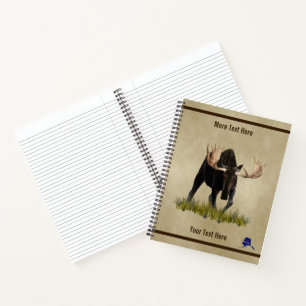 Bull-laden op oud papier notitieboek
