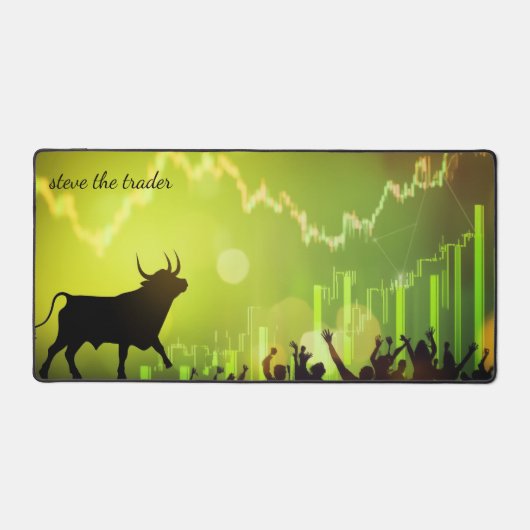 Bull Market Celebration Personalized Bureaumat (Voorkant)