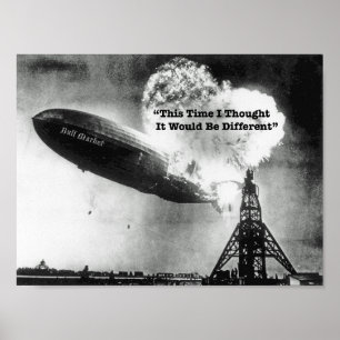 Bull Market Crash Humor Poster