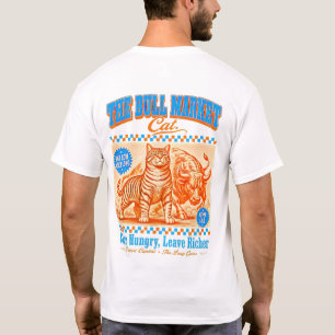 Bull Market Kat Belegger - Retro Finance handelaar T-shirt