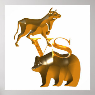 Bull Market Vs Beer Market Poster