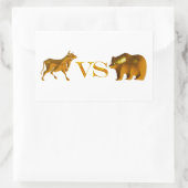 Bull Market Vs Beer Market Rechthoekige Sticker (Tas)