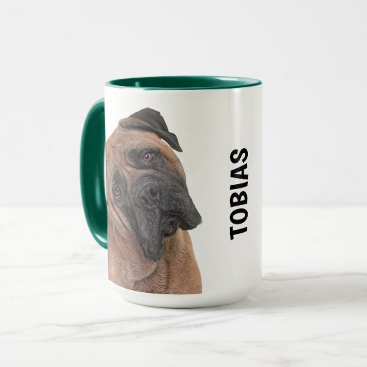 Bull Mastiff - Aangepaste microbe Mok (Voorkant links)