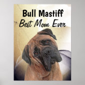 Bull Mastiff Beste Moeder Poster (Voorkant)