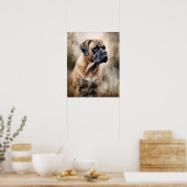 Bull Mastiff Dog Art Imprimer Poster (Cuisine)