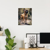 Bull Mastiff Dog Art Imprimer Poster (Bureau à domicile)