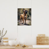 Bull Mastiff Dog Art Imprimer Poster (Cuisine)