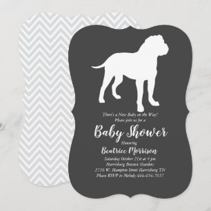 Bull Mastiff Dog Baby shower Geslacht Neutraal Kaart