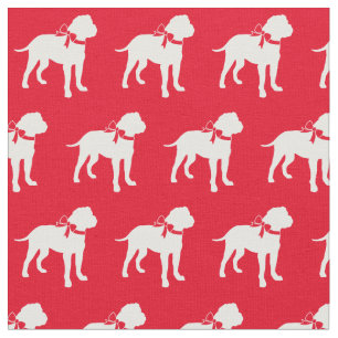 Bull Mastiff Dog Silhouette Pet Bullmastiff Red Stof