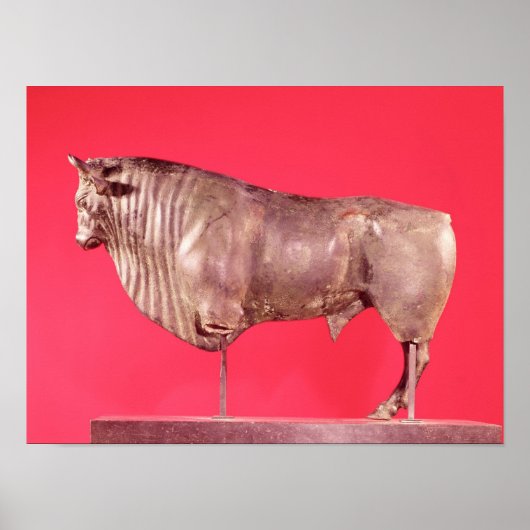 Bull met drie hoorns uit Avrigney Poster (Voorkant)