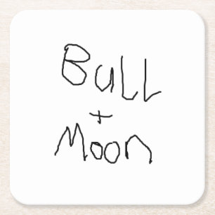 Bull Moon "Red Days"-Onderzetter Vierkante Kartonnen Onderzetter