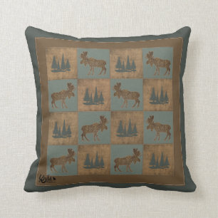Bull Moose Blue Pillow Kussen