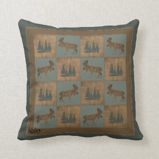Bull Moose Blue Pillow Kussen