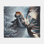 Bull Moose Fleece Deken (Voorkant (Horizontaal))