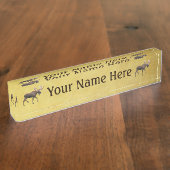 Bull Moose Naambordje (Zijkant)