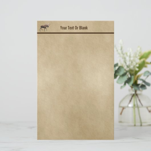 Bull Moose op oud papier (Staand voorkant)