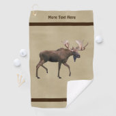 Bull Moose op oud papier Golfhanddoek (Insitu)