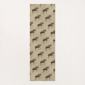 Bull Moose op oud papier Yogamat (Achterkant)