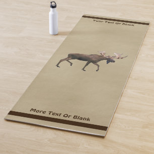 Bull Moose op oud papier Yogamat