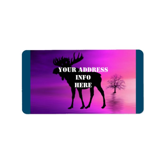 Bull Moose Silhouette Etiket (Voorkant)