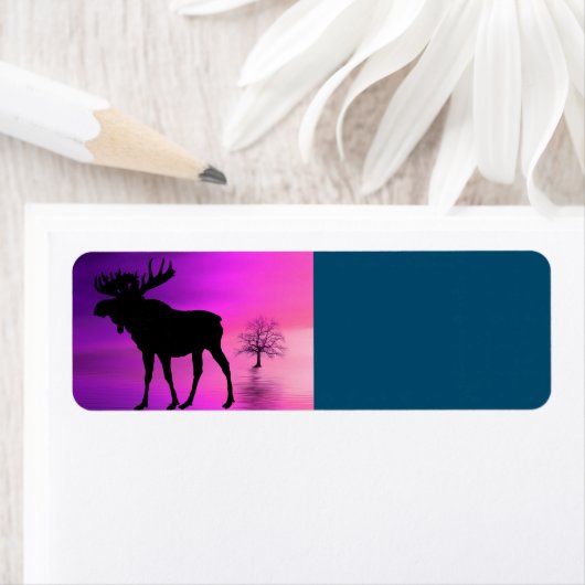 Bull Moose Silhouette Etiket (Insitu)