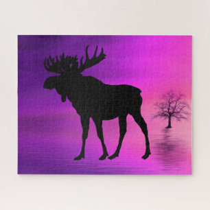 Bull Moose Silhouette Legpuzzel