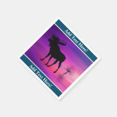 Bull Moose Silhouette Napkins Servet (Hoek)