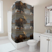 Bull Moose Splashing Douchegordijn (In situ)