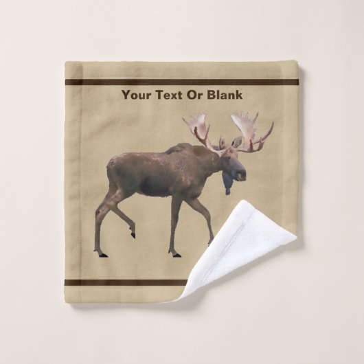 Bull Moose Sur Ancien Papier (Gant de toilette)