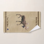 Bull Moose Sur Ancien Papier (Serviette à main)