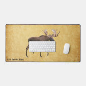 Bull Moose Sur Ancien Papier (Clavier et souris)