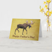 Bull Moose Vaderdag Kaart (Gele Bloem)